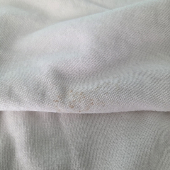 Vintage Y2K Reebok Men’s V-Neck Distressed Oversized Cropped White Sweatshirt - Picture 7 of 9